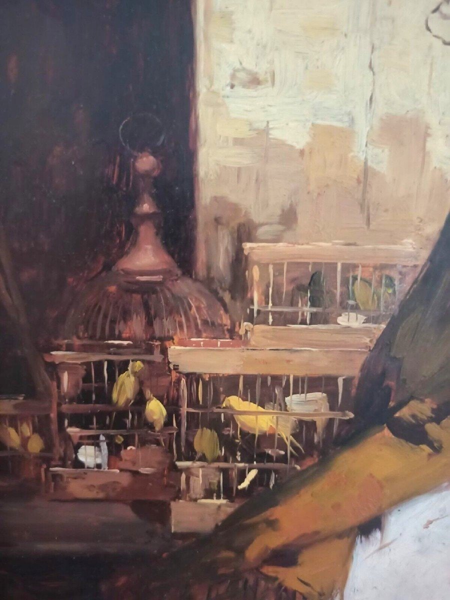 Paride Pozzato (rovigo, 1899 - Venise 1971) Huile Sur Bois. 1928 .-photo-2