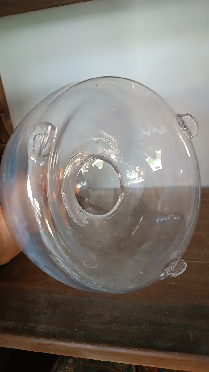 Piège à Mouches En Verre Soufflé Antique Dans Un Piège à Mouches Du 19ème Siècle.-photo-2