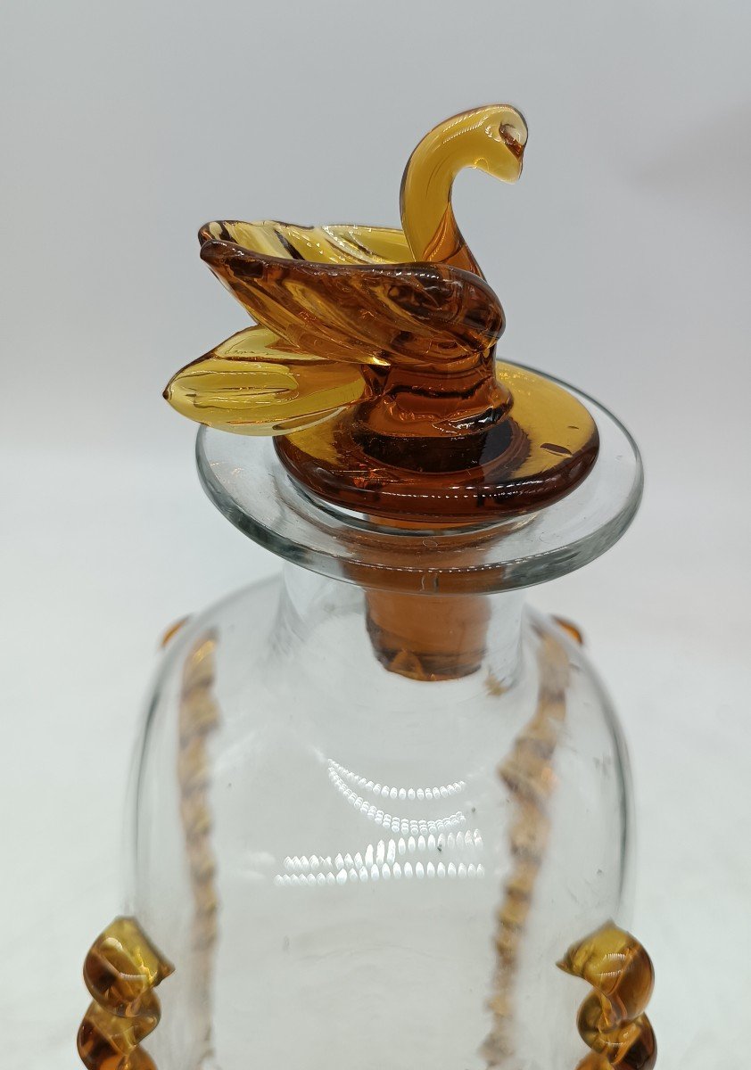 Bouteille En Verre De Murano De La Première Moitié Du XXème Siècle-photo-1
