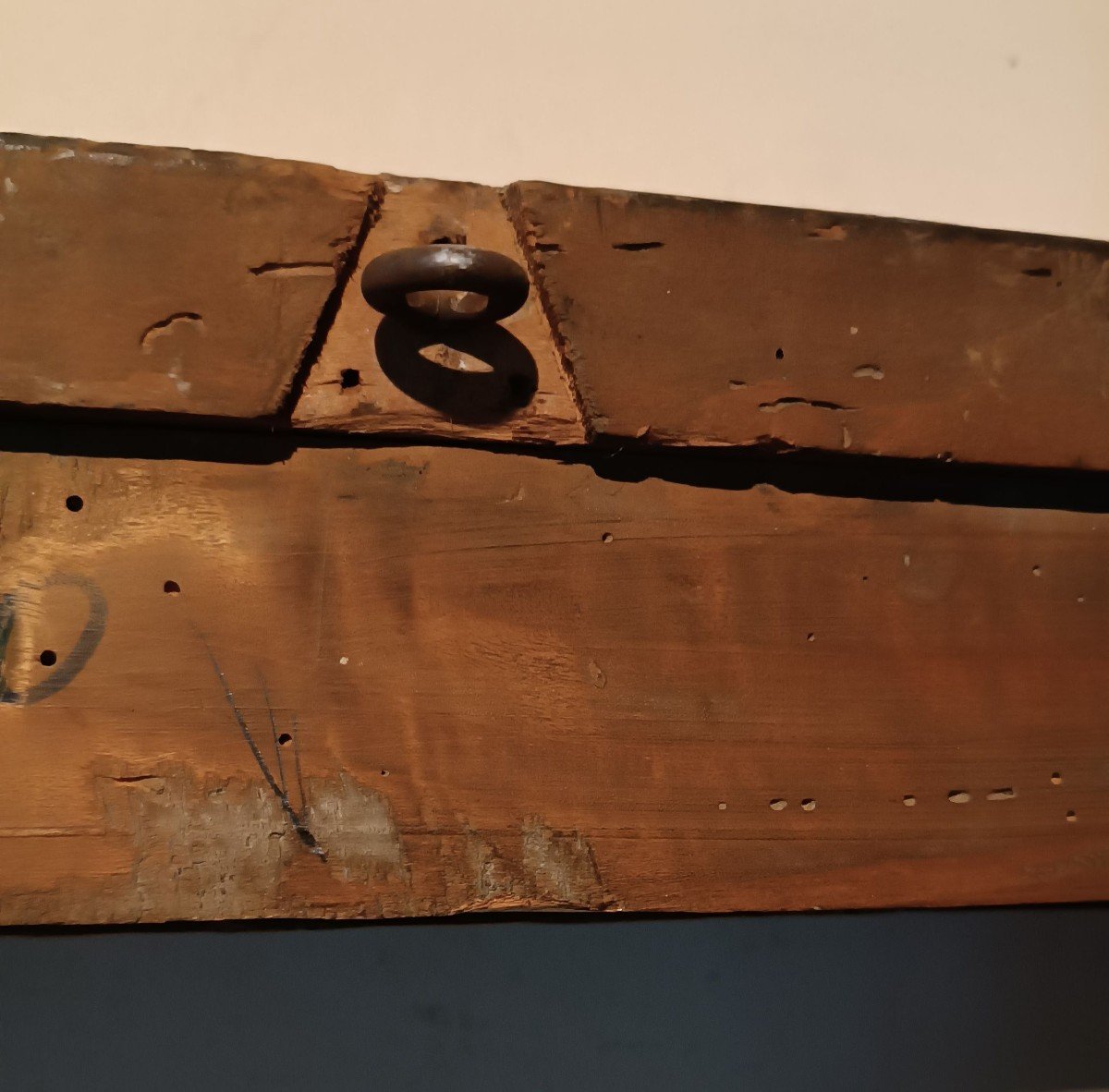 Grand Cadre Ancien Laqué Et Doré 18ème Siècle Italie-photo-5