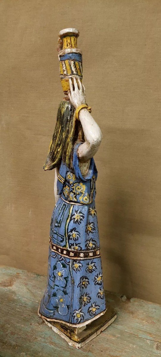 Large Odalisque Sculpture In Glazed Terracotta By Roberto Pucci, Florence, 1960s-photo-3