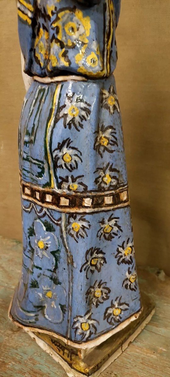 Large Odalisque Sculpture In Glazed Terracotta By Roberto Pucci, Florence, 1960s-photo-1