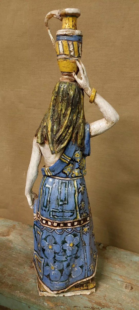 Large Odalisque Sculpture In Glazed Terracotta By Roberto Pucci, Florence, 1960s-photo-2