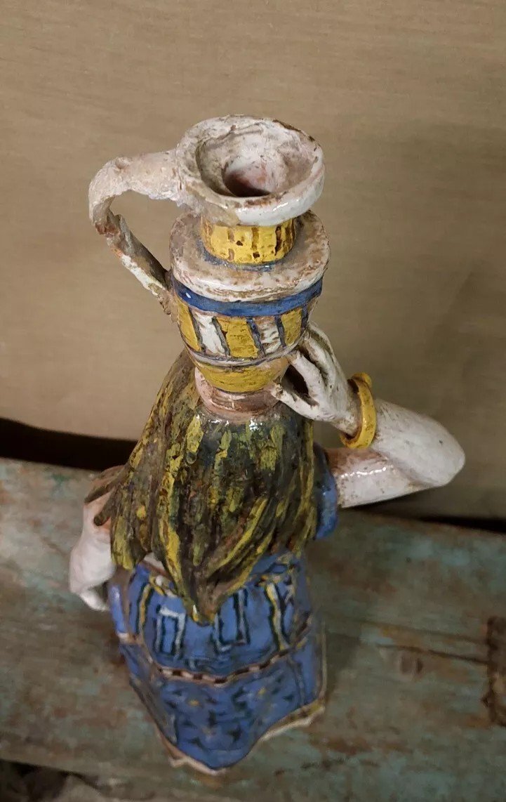 Large Odalisque Sculpture In Glazed Terracotta By Roberto Pucci, Florence, 1960s-photo-3
