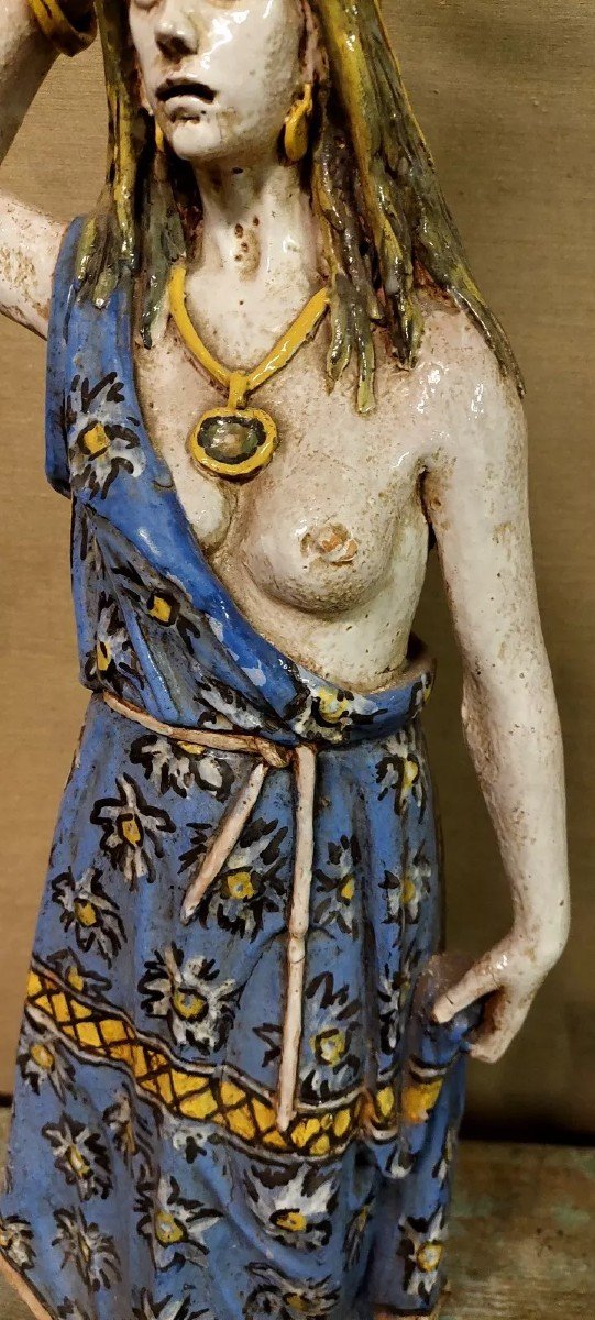 Large Odalisque Sculpture In Glazed Terracotta By Roberto Pucci, Florence, 1960s-photo-5