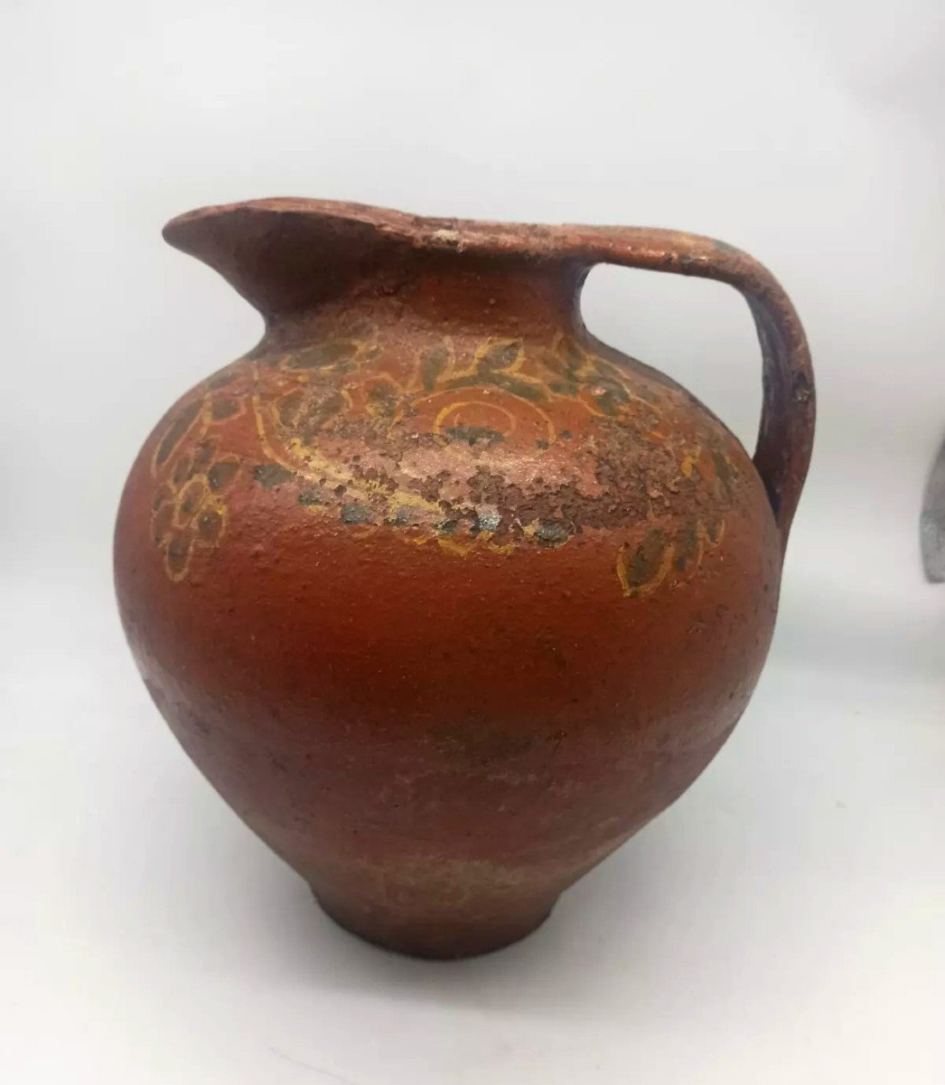 Vase Ancien En Terre Cuite Vermise Pot Toscane 17ème Siècle Italie-photo-3