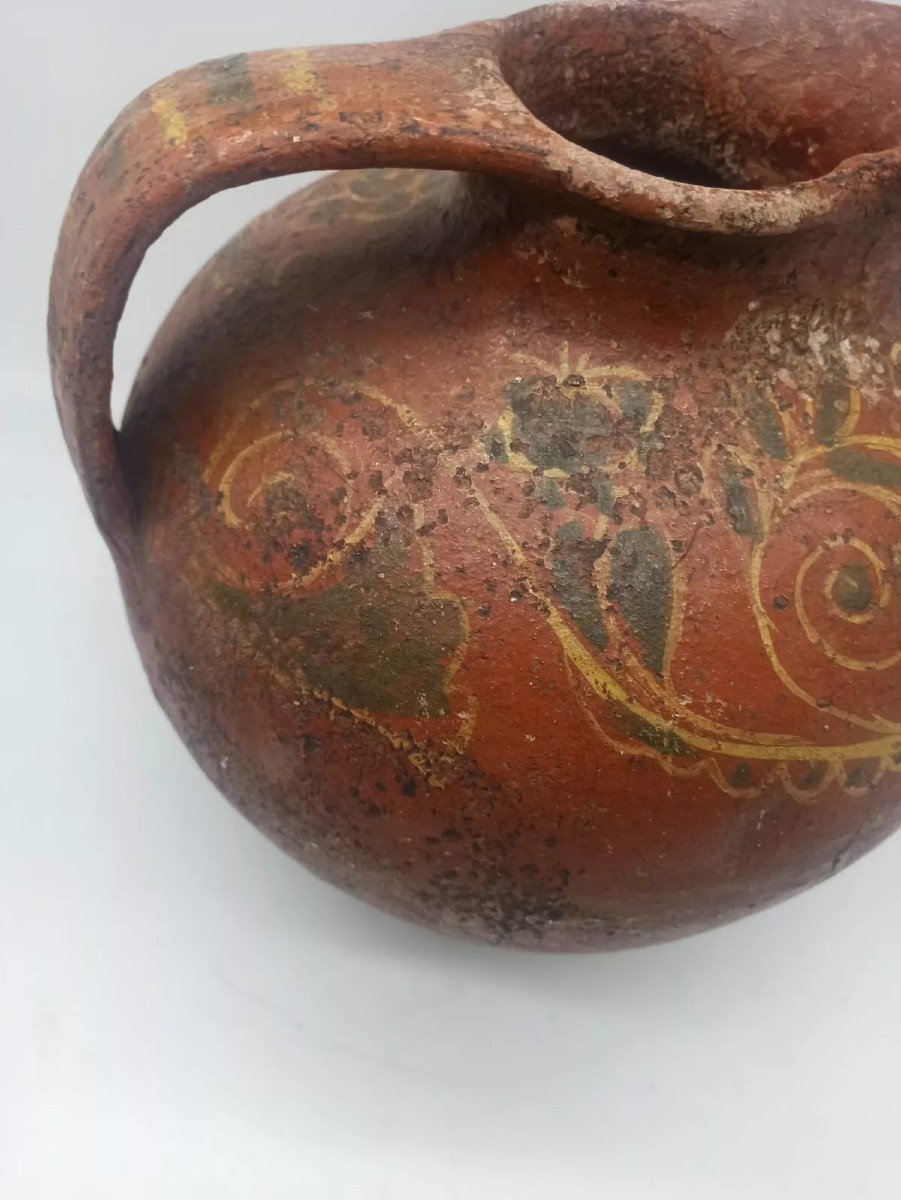 Vase Ancien En Terre Cuite Vermise Pot Toscane 17ème Siècle Italie-photo-2