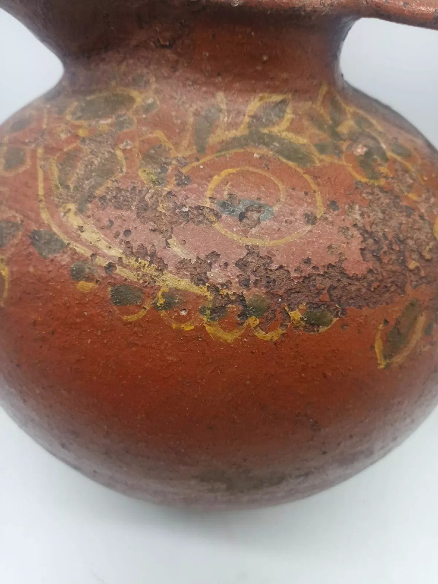 Vase Ancien En Terre Cuite Vermise Pot Toscane 17ème Siècle Italie-photo-4