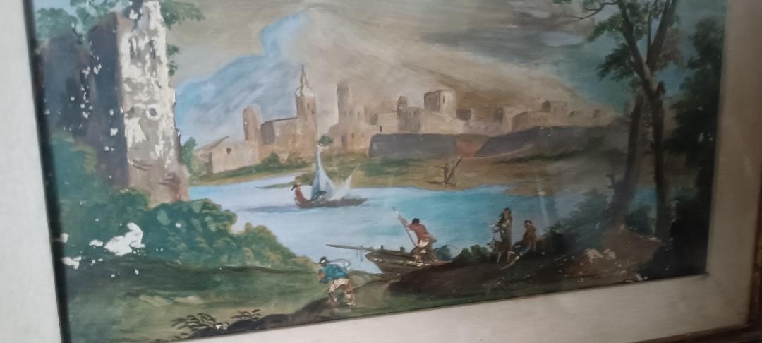 Aquarelle Antique école Italienne Du 18ème Siècle-photo-4