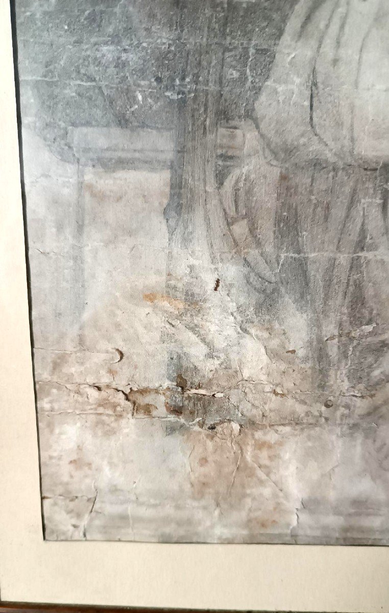 Dessin Au Crayon Ancien Du 18e Siècle-photo-4