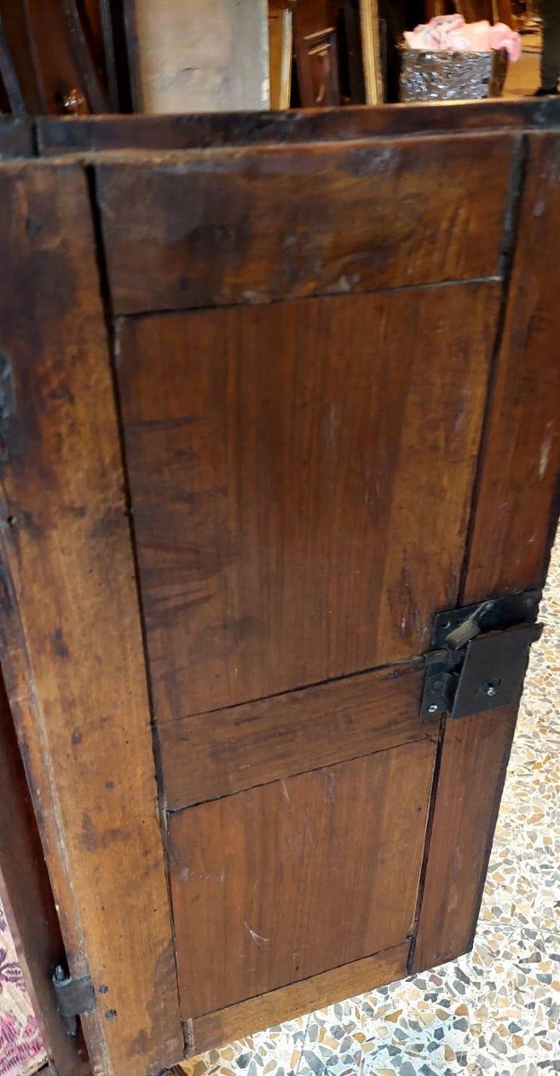 Rare Petit Buffet En Noyer Fin XVIIIème Début XVIIIème Siècle-photo-6