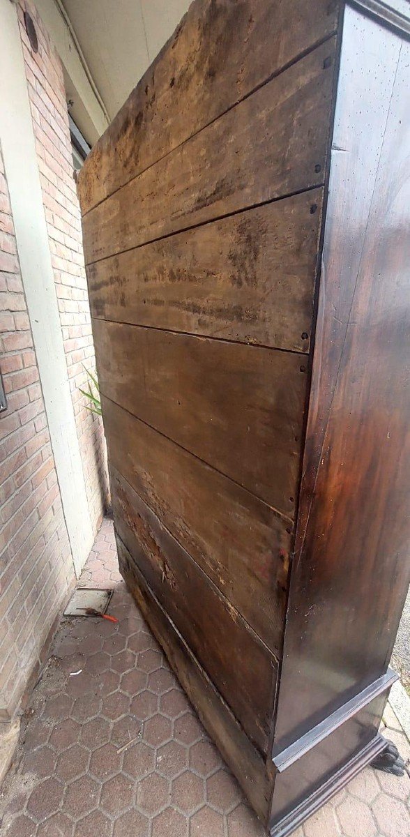 Armoire Armoire Ancienne En Noyer à 2 Portes, 17ème Siècle-photo-3