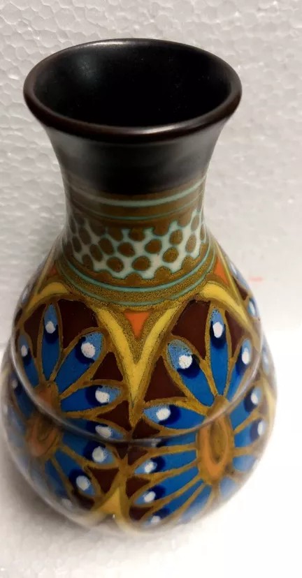 Ralibe Plazuid Ceramic Vase, Gouda, Holland, First Twenty Years Of The 20th Century-photo-4