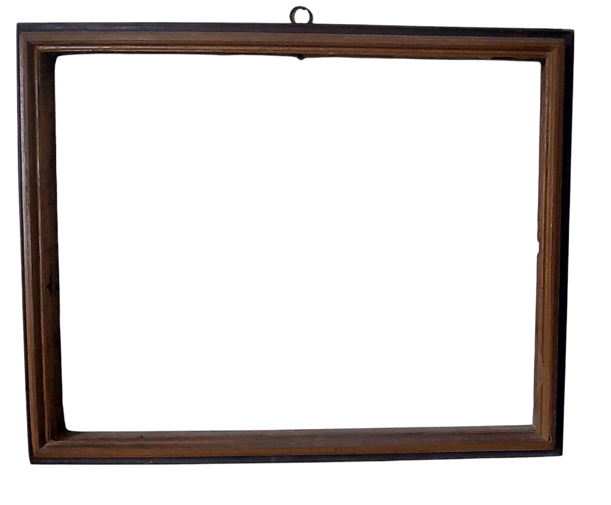 Large Wood And Lacquer Frame, 17th Century Italian Manufacture-photo-2