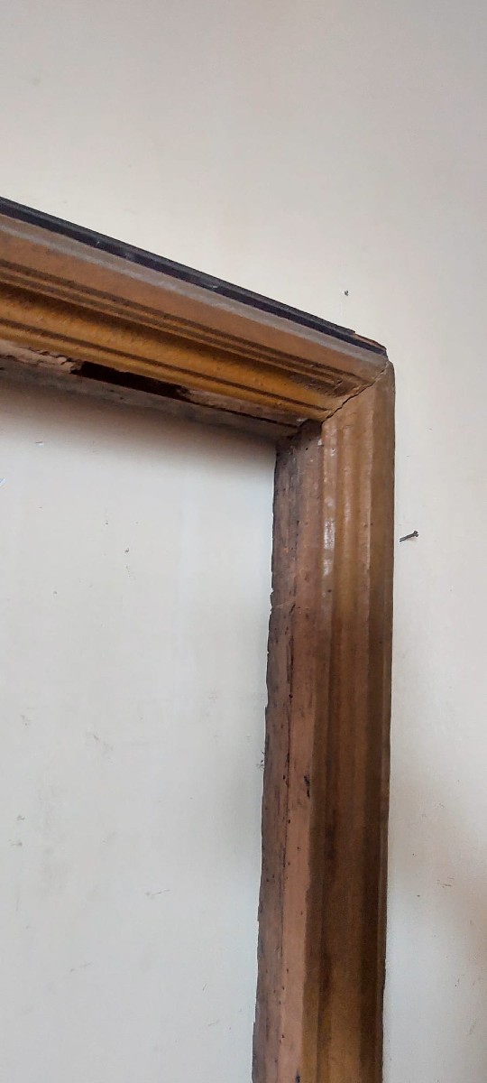 Large Wood And Lacquer Frame, 17th Century Italian Manufacture-photo-4