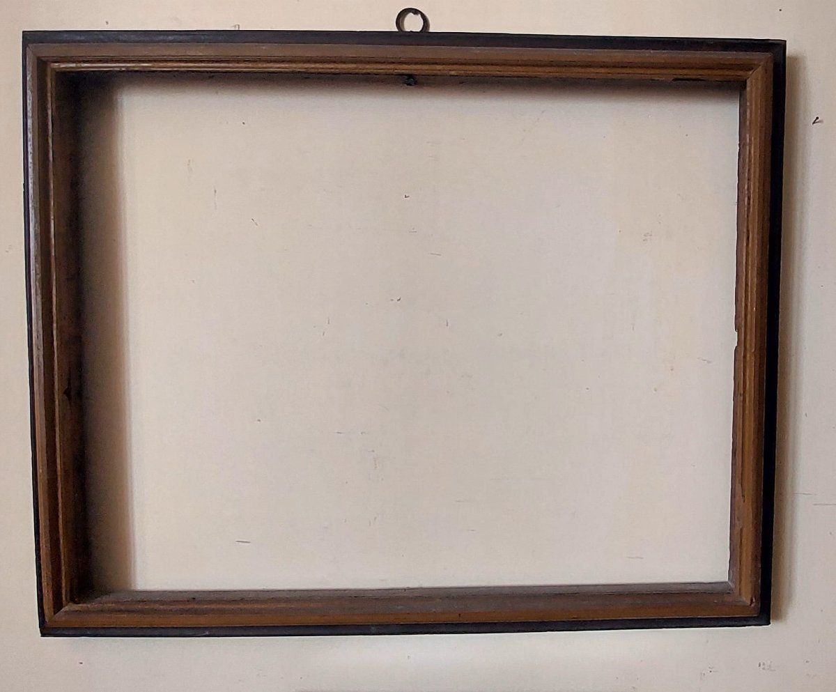 Large Wood And Lacquer Frame, 17th Century Italian Manufacture-photo-6