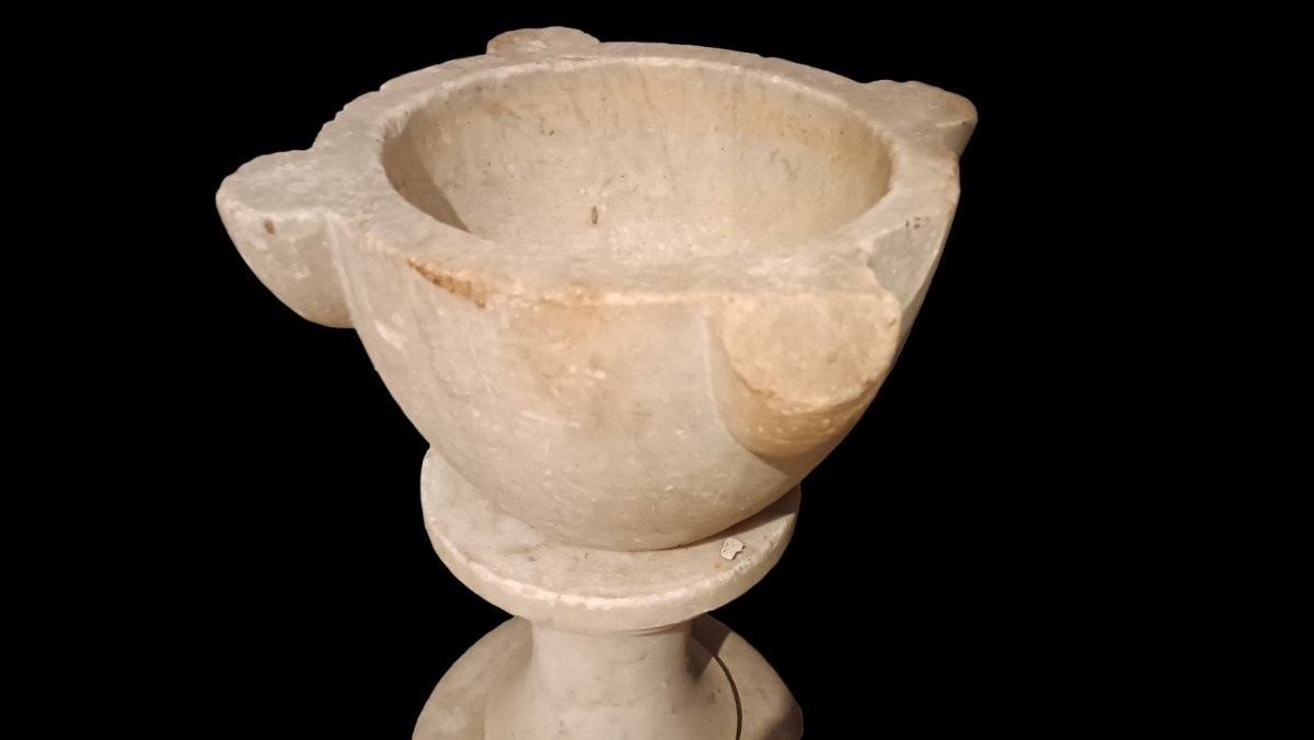 Very Large 18th Century Marble Mortar-photo-4