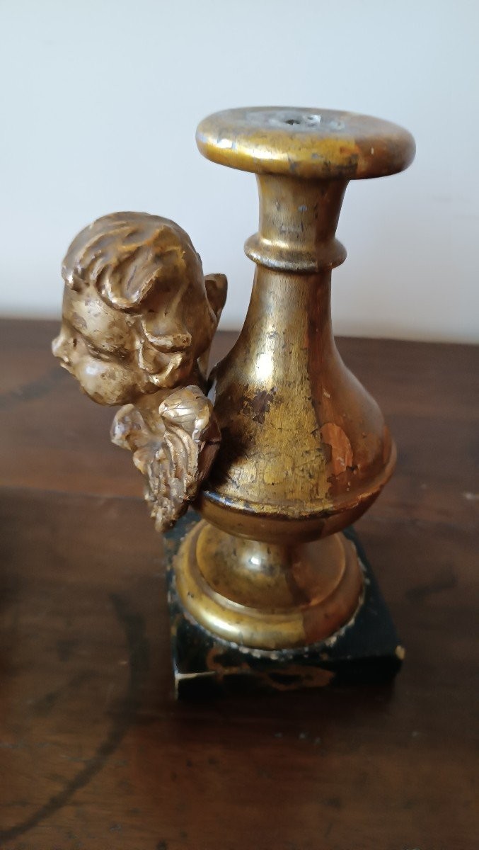 Pair Of Candlesticks - Palm Holders From The 18th Century-photo-3