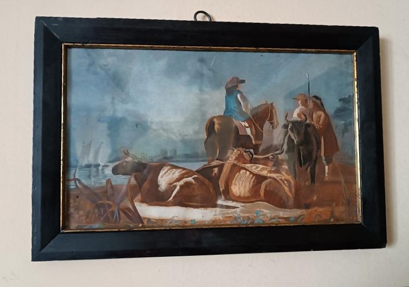Ancient Painting Tempera On Paper Italian School 18th Century-photo-2