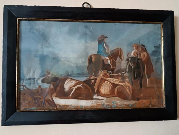 Ancient Painting Tempera On Paper Italian School 18th Century-photo-3