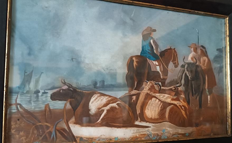 Ancient Painting Tempera On Paper Italian School 18th Century-photo-4