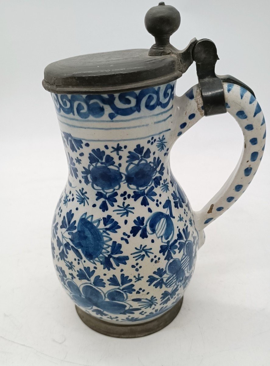 Blue And White Beer Mug, Delft 18th Century 1733-photo-3