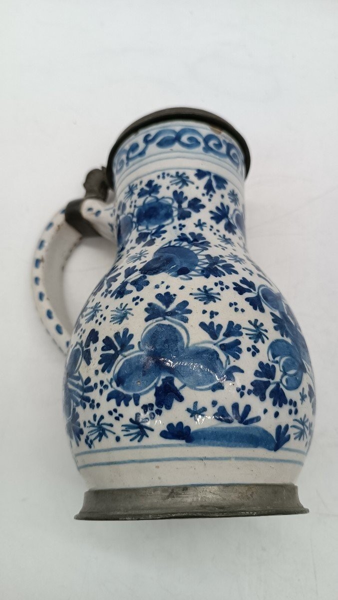 Blue And White Beer Mug, Delft 18th Century 1733-photo-4