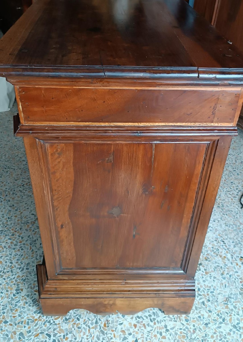 Commode En Noyer Marqueté Du XVIIe Siècle, Italie Centrale-photo-1