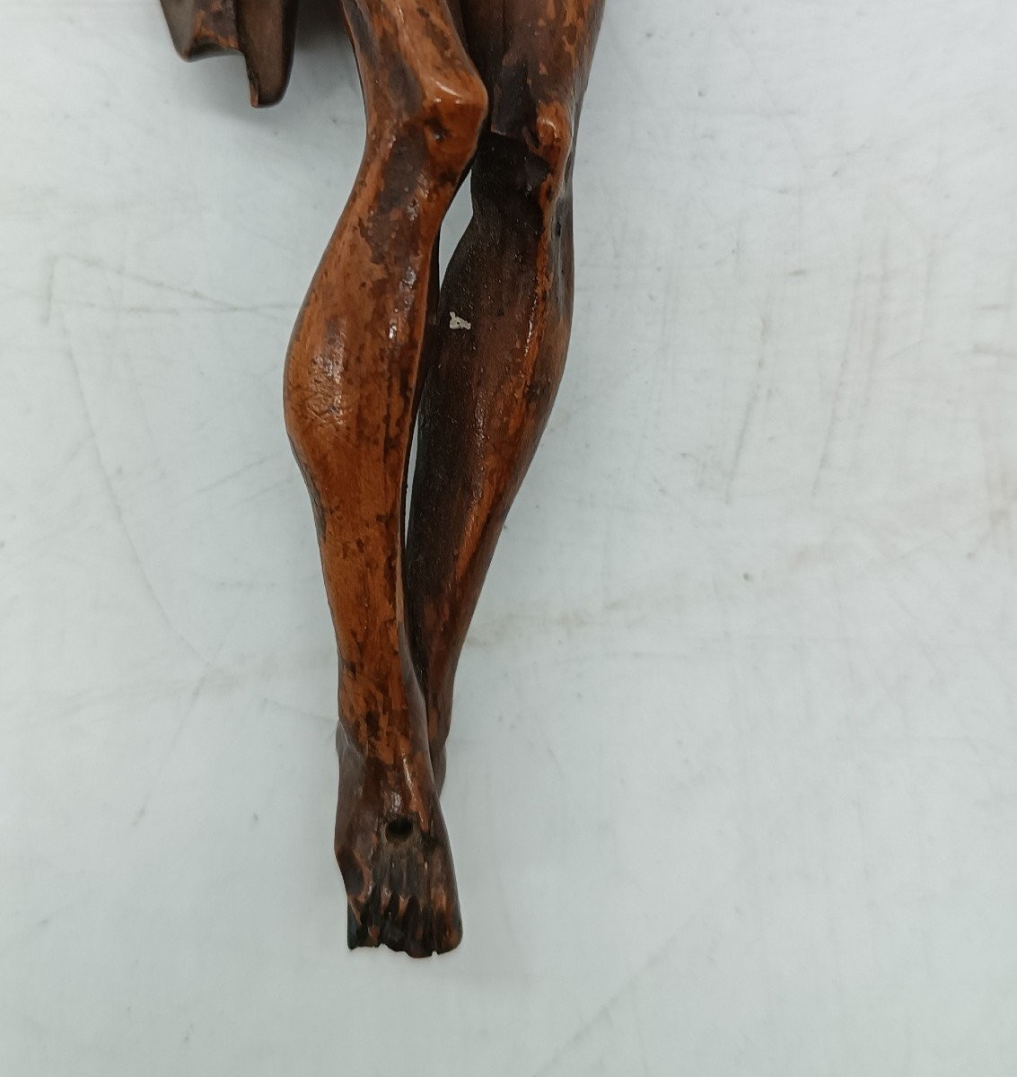 Petit Christ Ancien En Buis Du 18ème Siècle-photo-3