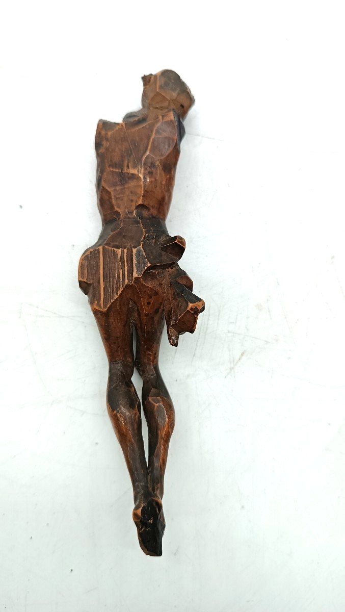Petit Christ Ancien En Buis Du 18ème Siècle-photo-4