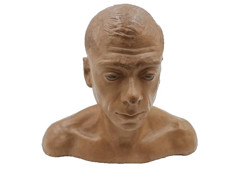 Sculpture Mi-longue Portrait Masculin Datée 1946 - Vincenzi Cesarino (1914-2011