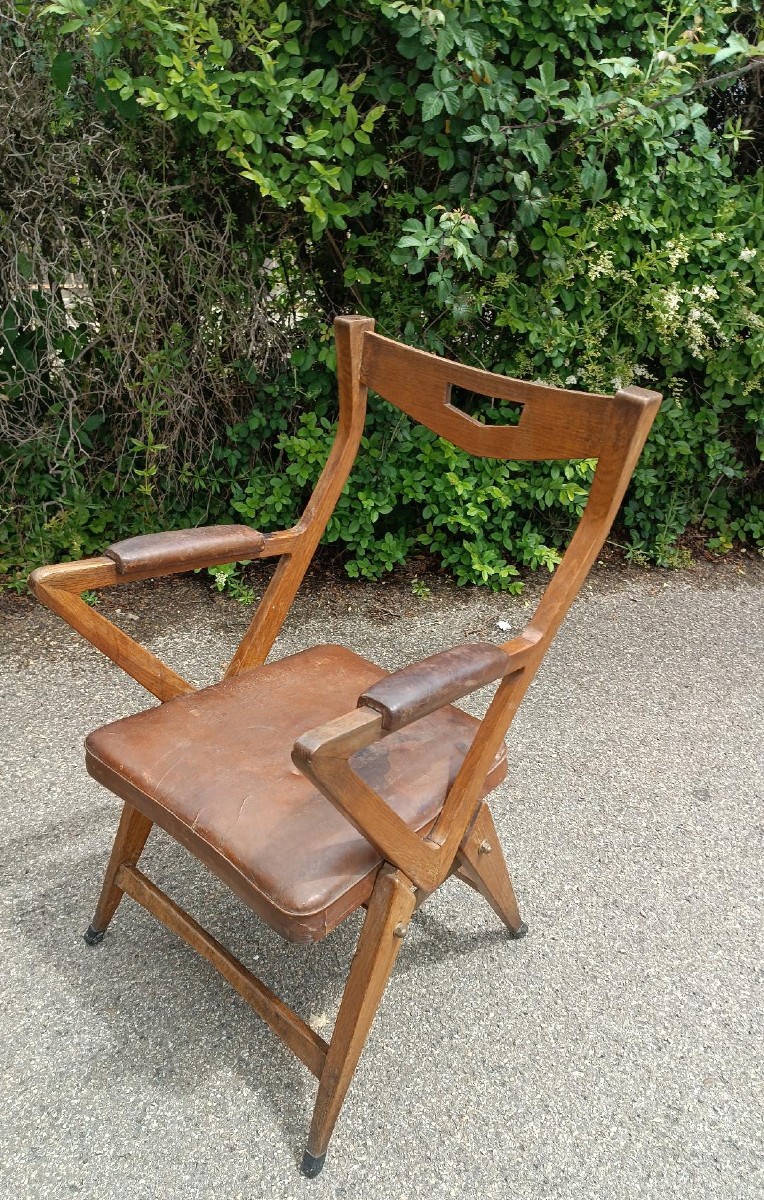 Pair Of Office Chairs With Armrests From The 50s, Northern Europe, Design-photo-2