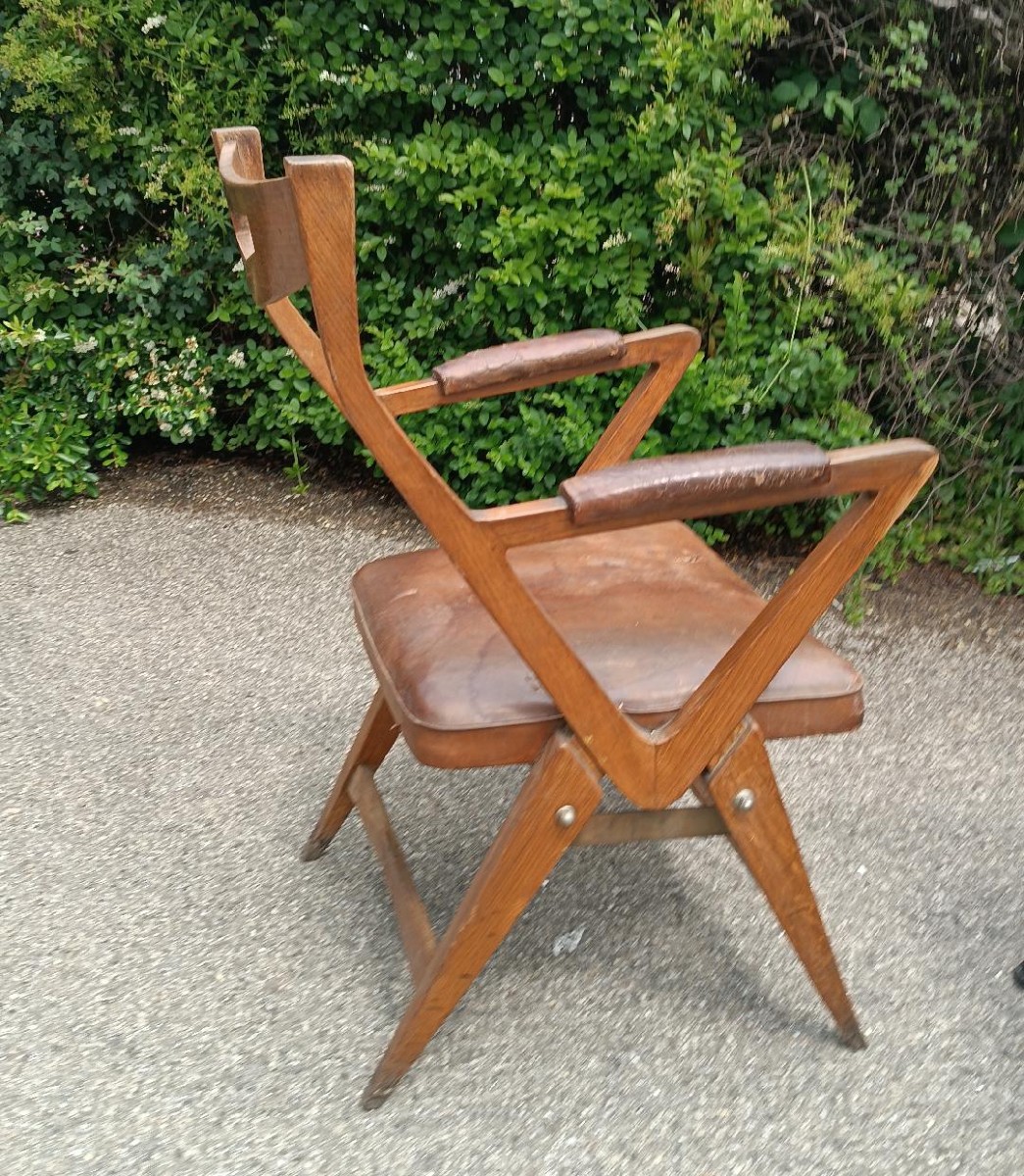 Pair Of Office Chairs With Armrests From The 50s, Northern Europe, Design-photo-4