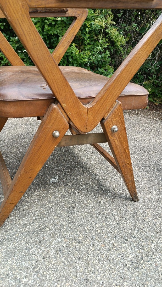 Pair Of Office Chairs With Armrests From The 50s, Northern Europe, Design-photo-5