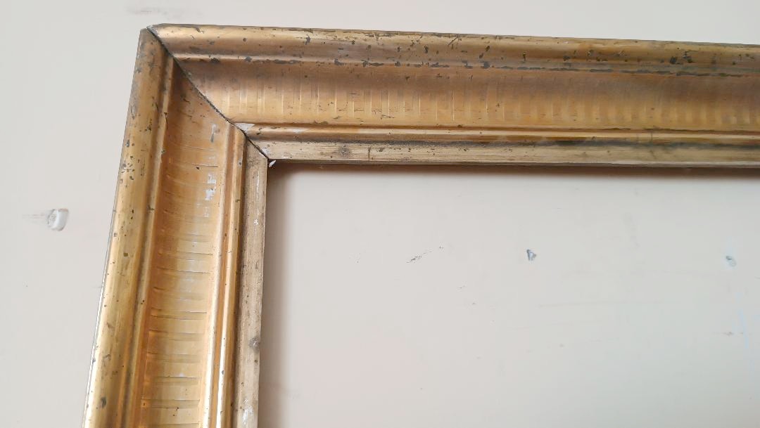 Antique Gilded Wooden Frame Second Half Of The 19th Century-photo-4
