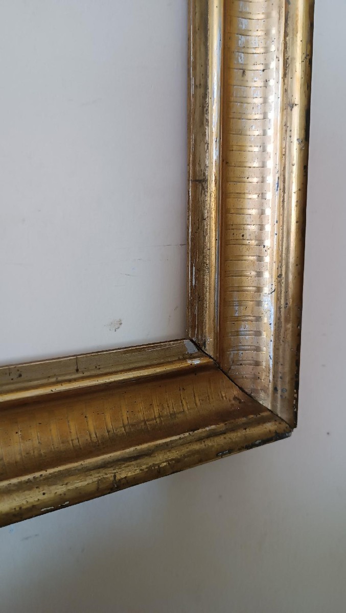 Antique Gilded Wooden Frame Second Half Of The 19th Century-photo-2