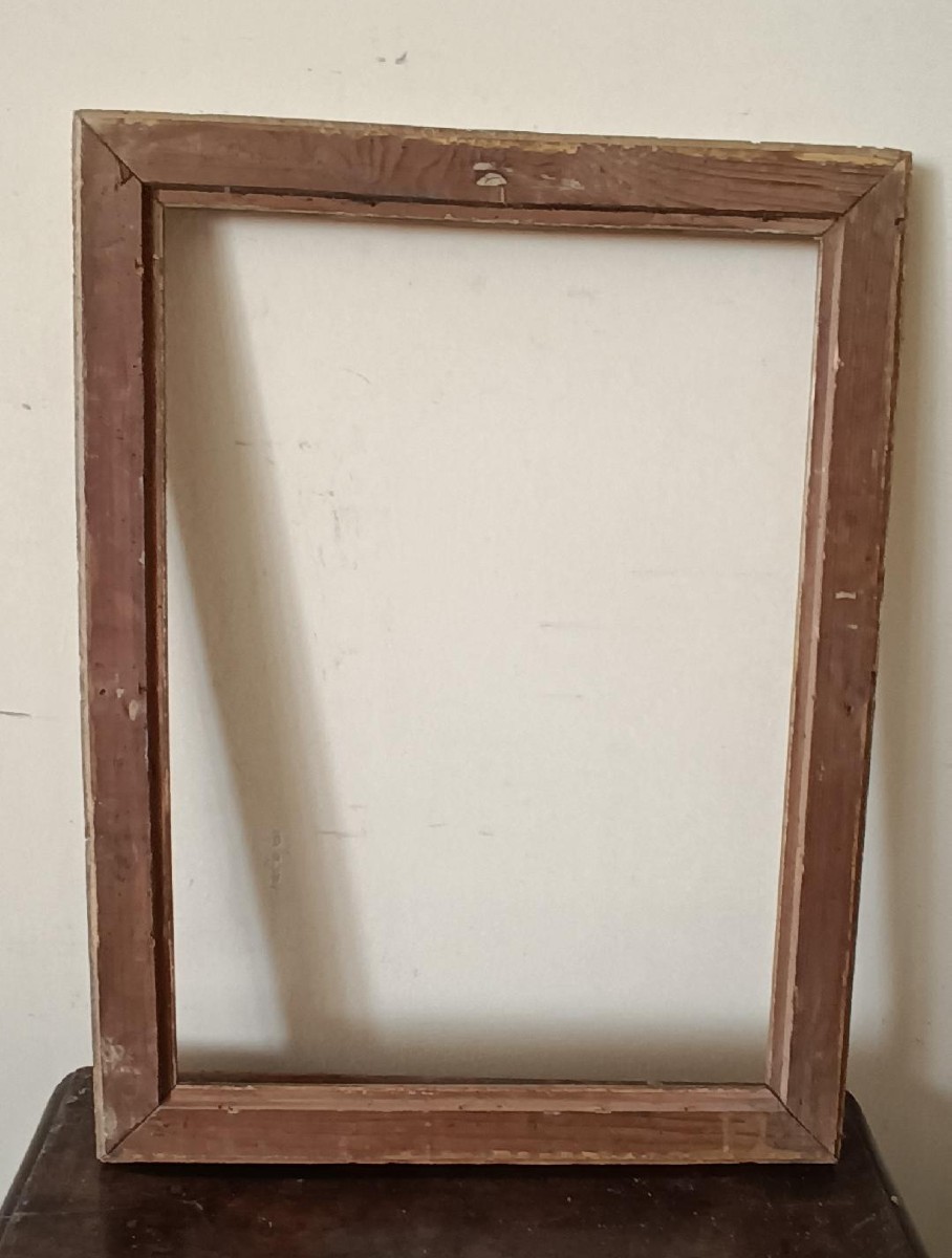 Antique Gilded Wooden Frame Second Half Of The 19th Century-photo-3