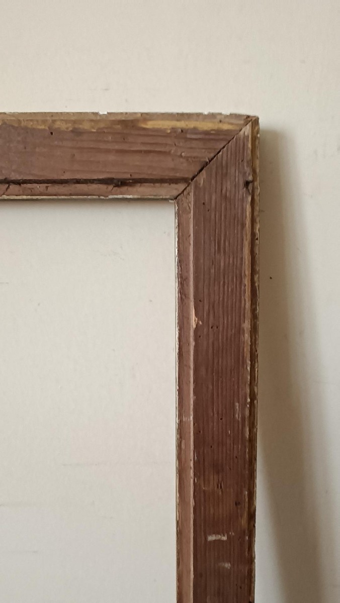 Antique Gilded Wooden Frame Second Half Of The 19th Century-photo-4