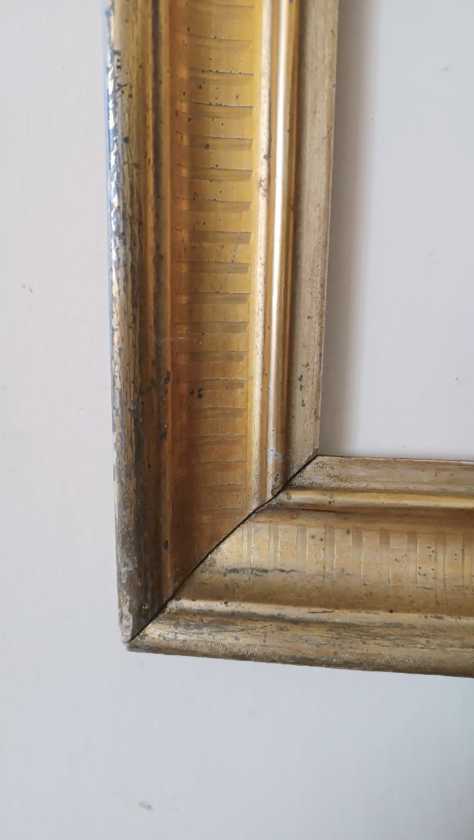 Antique Gilded Wooden Frame Second Half Of The 19th Century-photo-1