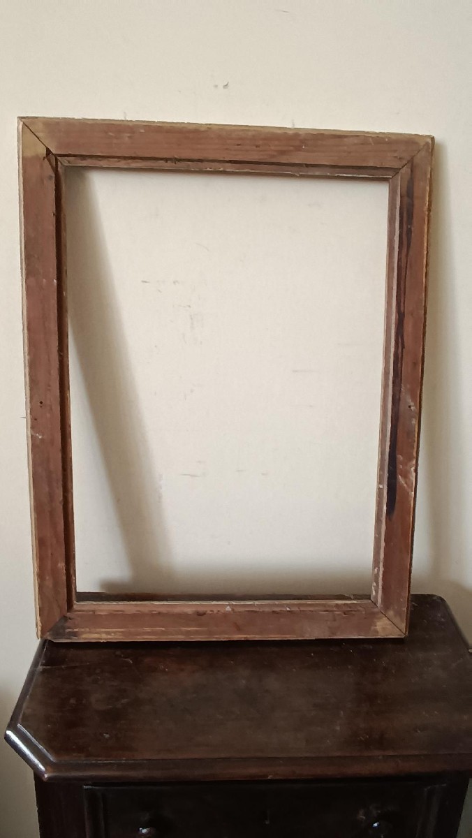 Cadre Ancien En Bois Doré Seconde Moitié Du 19e Siècle-photo-1