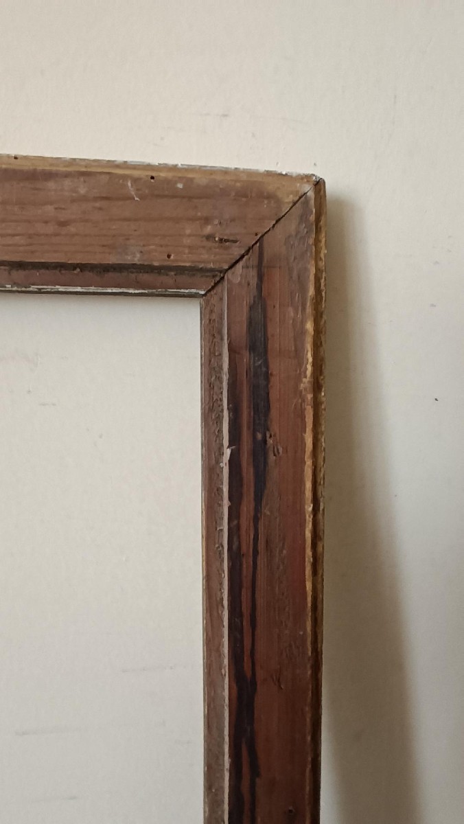 Cadre Ancien En Bois Doré Seconde Moitié Du 19e Siècle-photo-2