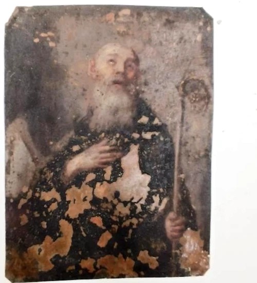 Small Ancient Painting On Copper From The 17th Century-photo-4