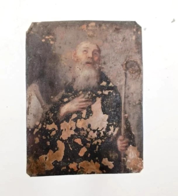 Small Ancient Painting On Copper From The 17th Century