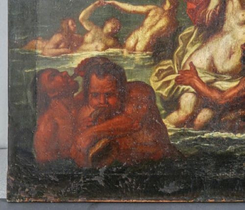 Oil Painting On Canvas 18th Century, Italian School, Hephaestus And Aphrodite-photo-3