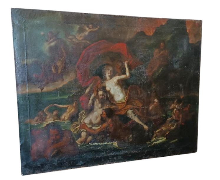 Oil Painting On Canvas 18th Century, Italian School, Hephaestus And Aphrodite