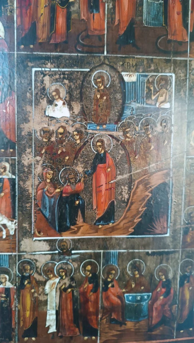 Ancient Russian Icon Early 19th Century - The 12 Feasts-photo-4