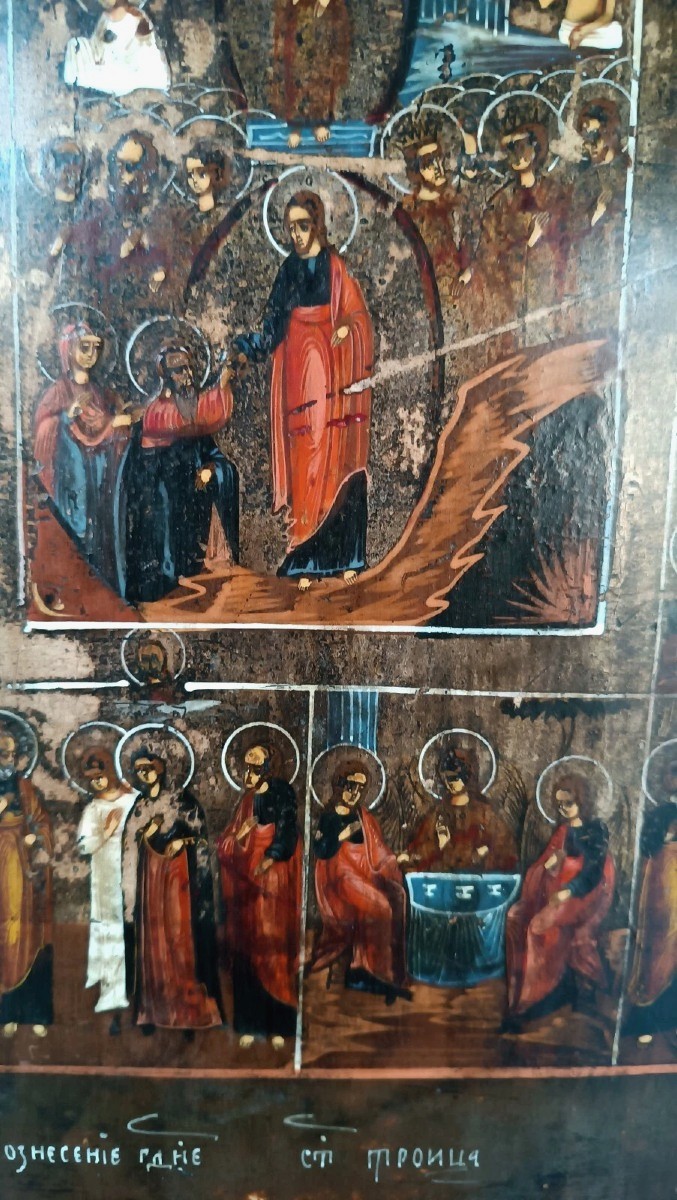Ancient Russian Icon Early 19th Century - The 12 Feasts-photo-5