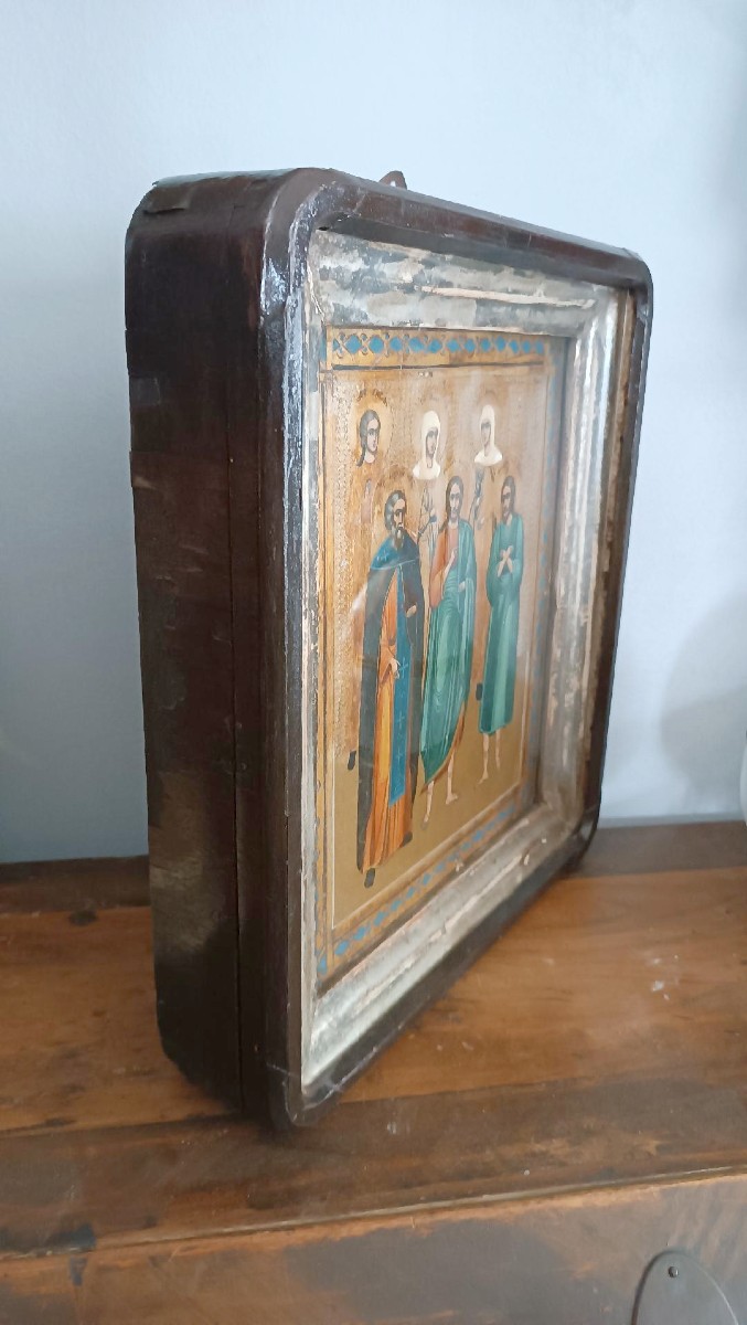 Old Russian Icon, Early 19th Century-photo-2
