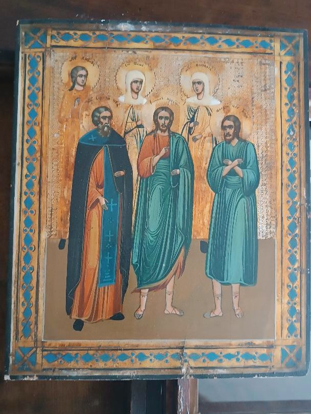 Old Russian Icon, Early 19th Century-photo-4