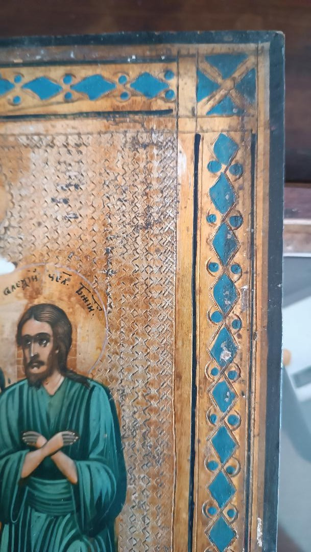 Old Russian Icon, Early 19th Century-photo-4